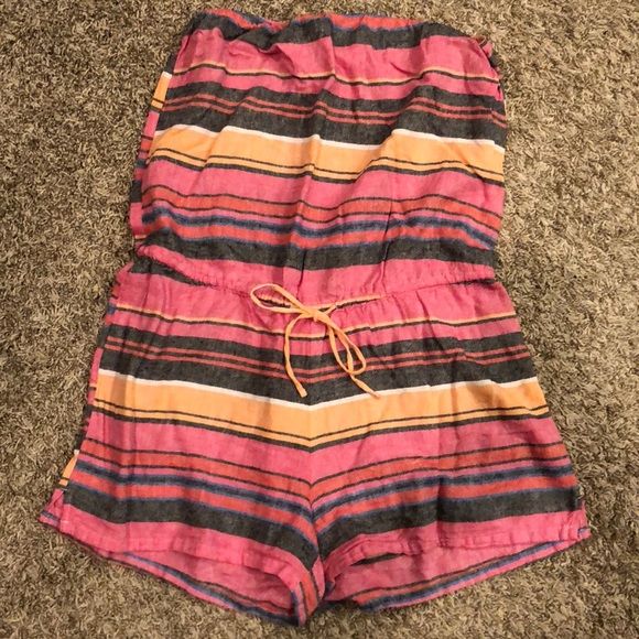 Old Navy Pants - Old Navy Striped Strapless Romper